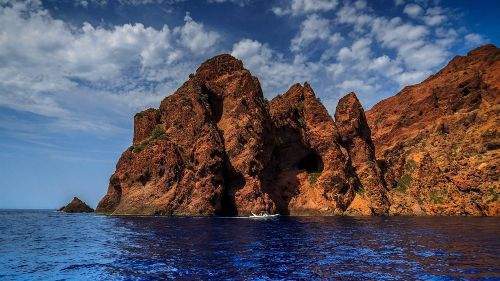 Panorama mer et montagne Sagone