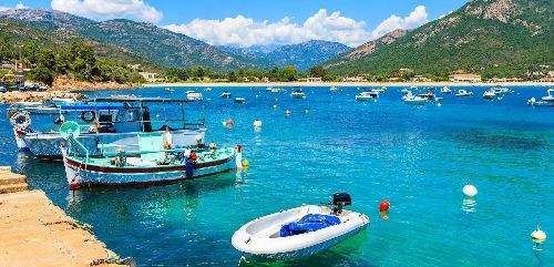 Panorama mer et montagne Sagone